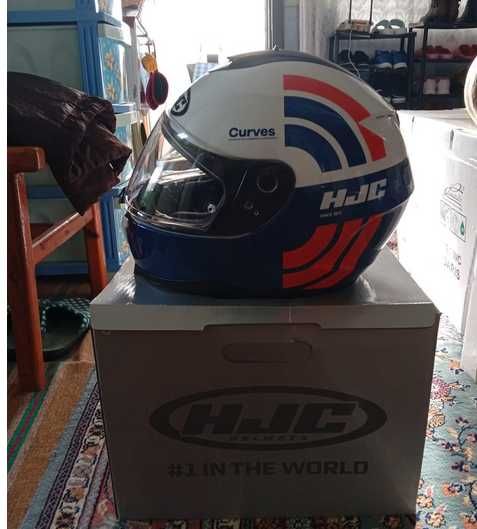 Като нова! Каска HJC C70 Curves MC27 - Размер XL (Използвана 5 часа)