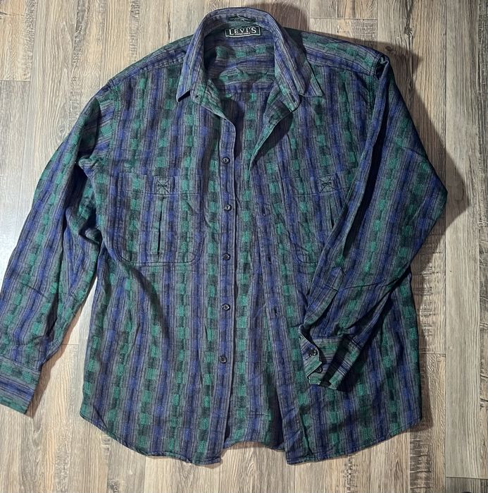 Винтажная рубашка Levi’s (M) / 100% хлопок