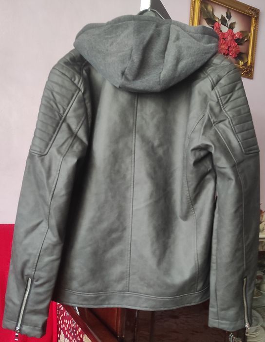 Geacă Slim Fit, piele eco, M.