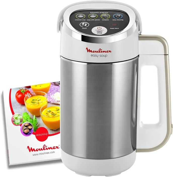 Блендер супник  Moulinex LM84 за крем супа, капацитет 1.2 л, 4 степени на скорост, 1000 W, 5 програми, сив