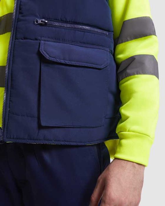Vestă cu vizibilitate înaltă pe ambele părți
