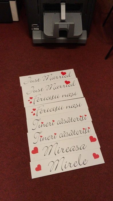 Decoratiuni/Ornamente masini nunta mire&mireasa Joben/Coronita masina