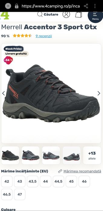 ghete bocanci Merrell goretex