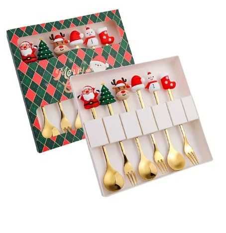 Set 6 piese Inox tacamuri Craciun model deosebit