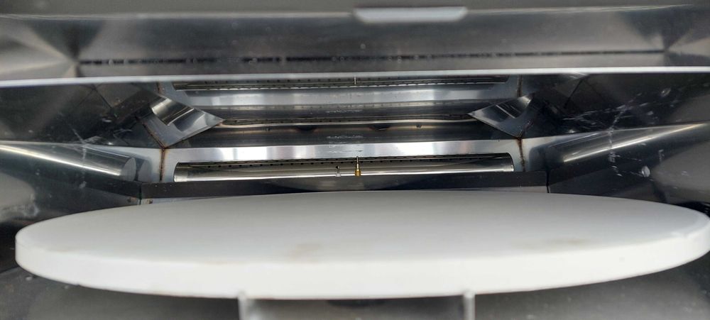 Газова фурна за пица с въртящ се камък за пица