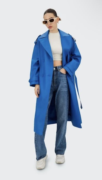 Trench piele Stradivarius