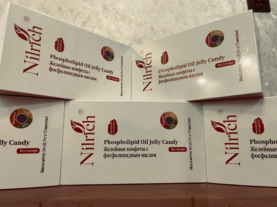 Желейные конфеты Nilrich с фосфолипидным маслом (72 шт) — Без сахара