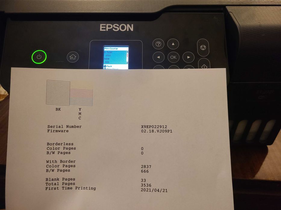 Нов WiFi фото принтер (и сублимация) Epson Ecotank EТ2721 гаранция 2г.
