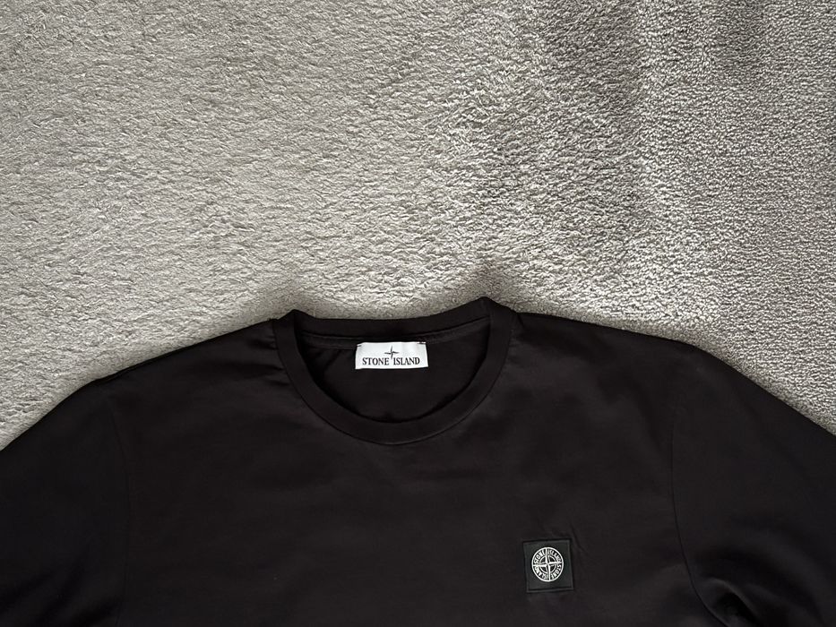 Stone Island Men's Patch T-Shirt in Black XXL