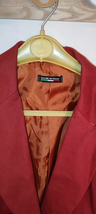 Sacou cărămiziu, cambrat pe talie, marime L, 97% bumbac