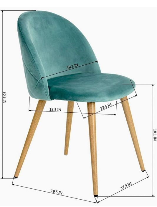 Комплект  2 стола - цвят тюркоаз