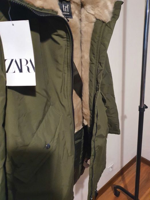 Parka oversize dama ZARA TRF kaki mar M - NOUA