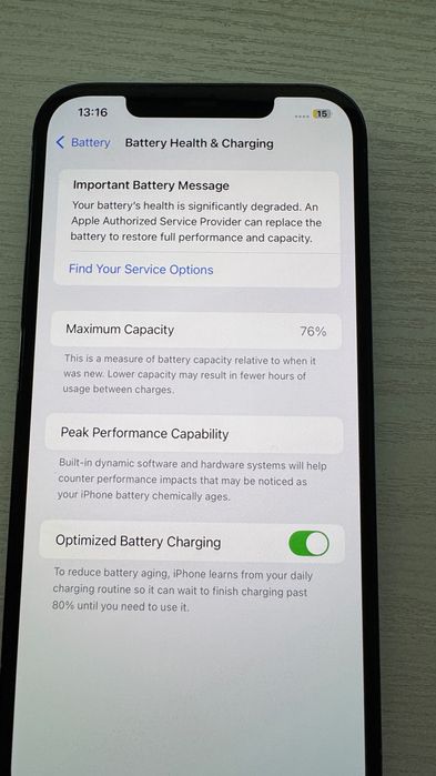 Iphone 12 pro max 76%/128gb sim/esim