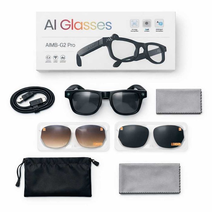 Ochelari AI Smart Glasses AIMB-G2 Pro, Camera 8MP, NOI