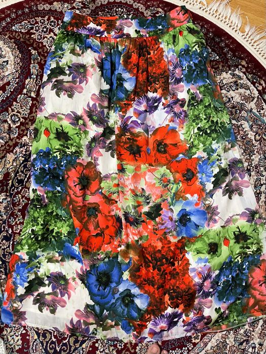 Шелковая длинная юбка