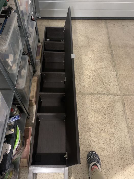 Dulap soldat baie cu oglinda lillangen ikea maro inchis ingust, BU S1