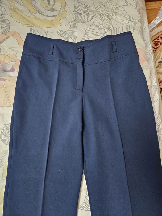 pantaloni din stofa fina,albastru marin