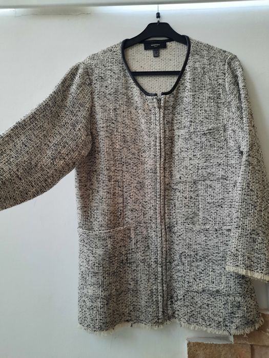 Jacheta alb/negru XL, Ie alb/negru, 46/48 bumbac /lame