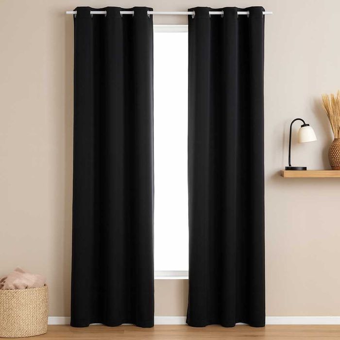 Perdea opaca neagra, 140x260 cm, pentru living sau dormitor