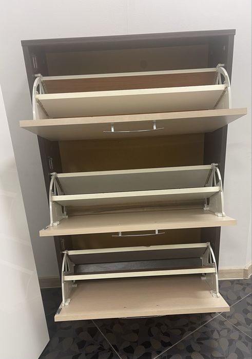 Шкаф за обувки венге /бял дъб