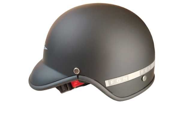 Каска за мотор Тип канче Черна Мат/Лак