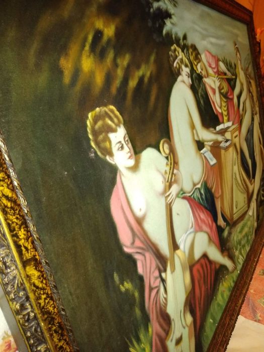 Vand Schimb Tablou Rar Pe Panza Ulei de R Marinescu dupa Tintoretto