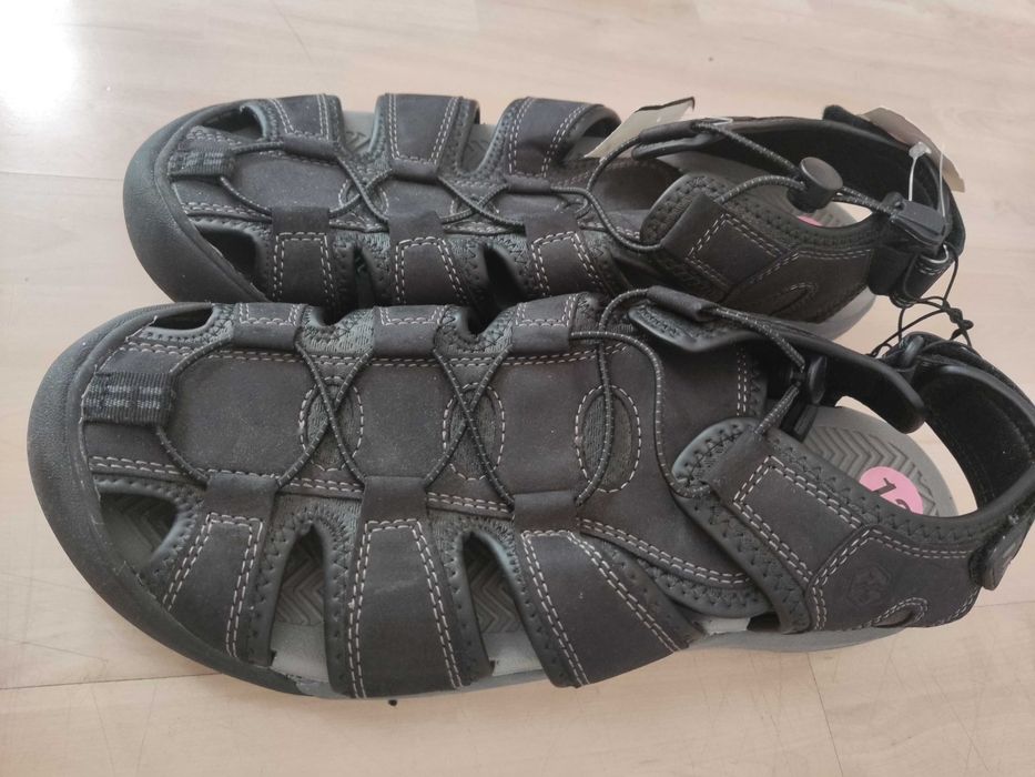 Мъжки сандали от естествена кожа и велур