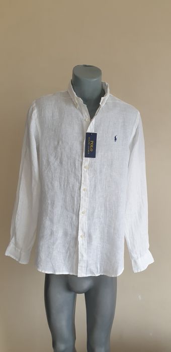 POLO Ralph Lauren Len/ Лен Slim Fit M 3 Бр НОВО ОРИГИНАЛ! Мъжки Ленени Ризи