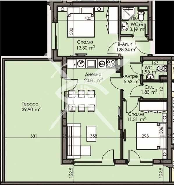 Продава се Тристаен апартамент в Бургас, Изгрев - 128 кв.м за 1204 €/кв.м - Снимка #1