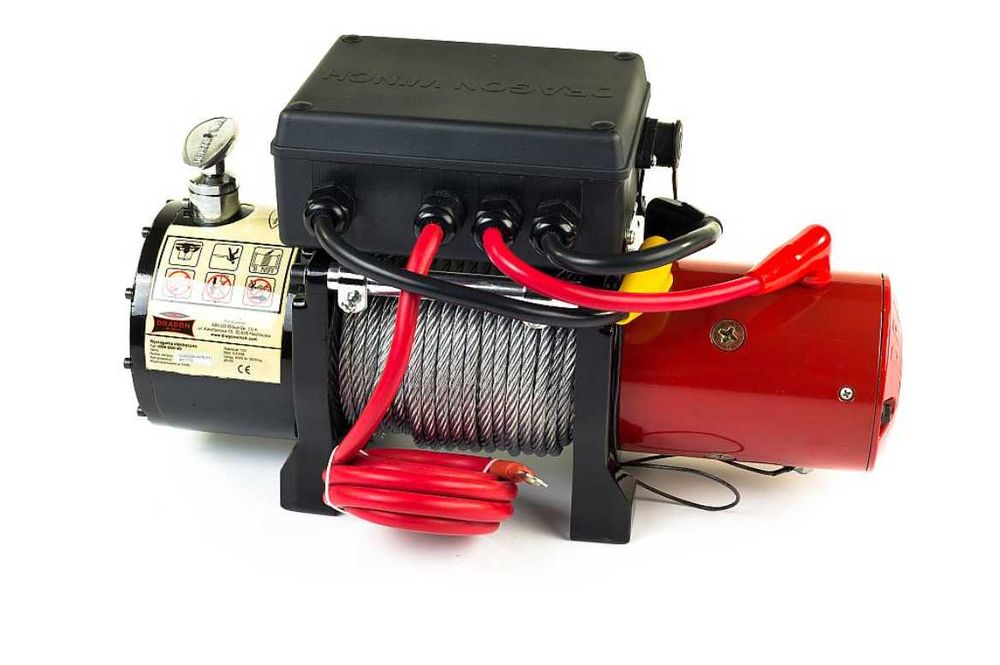 Troliu scurt ,cablu de otel DRAGON WINCH 10000 LBS (trage 4536 kg)