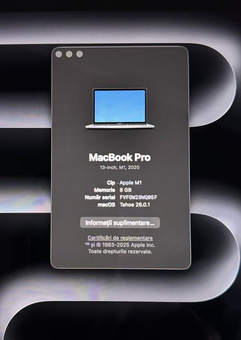 MacBook Pro M1 512GB + Magic keyboard - Stare Perfectă, Detailing Proaspăt