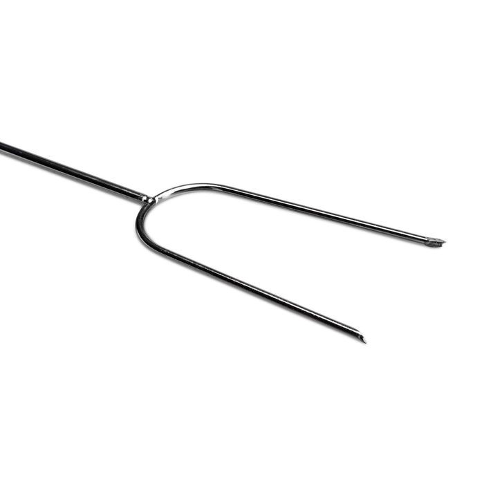 Set 6 Frigarui Grill inox maner lemn pentru prajit carne slanina 80 cm