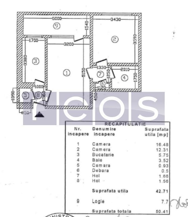 Vanzare 2 Camere -Semidecomandat -Timpuri Noi