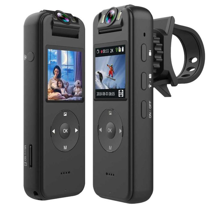 Экшн-камера 4K Wi-Fi, Спортивная мини боди камера 4k диктофон kamera