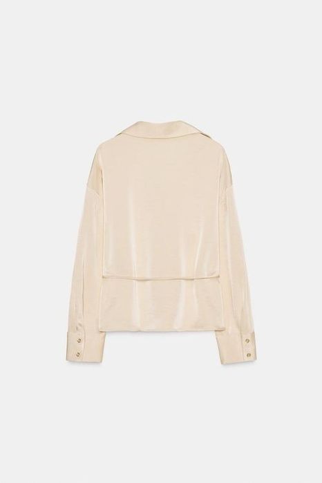 Сатенена риза с колан Zara /Зара М размер