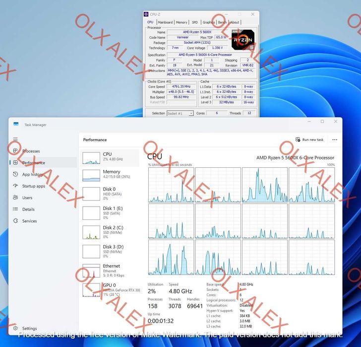 Procesor AMD Ryzen 5 5600X golden sample / kit 16GB RAM DDR4 + cooler