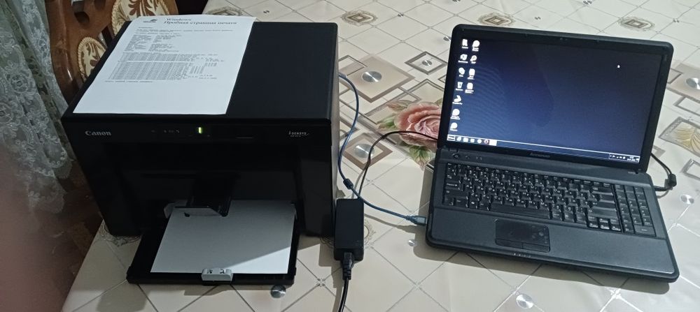 Принтер 3в1 с ноутбуком