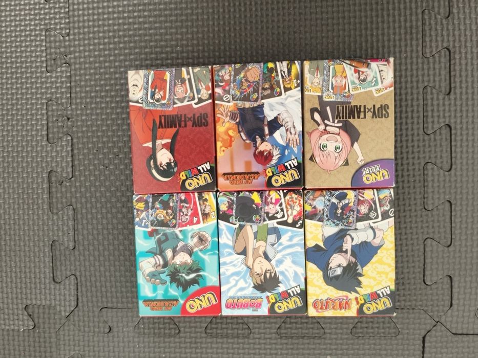 Cărți UNO Anime Ediție Limitată McDonald's (Naruto, Spy x Family, MHA) 20lei/buc