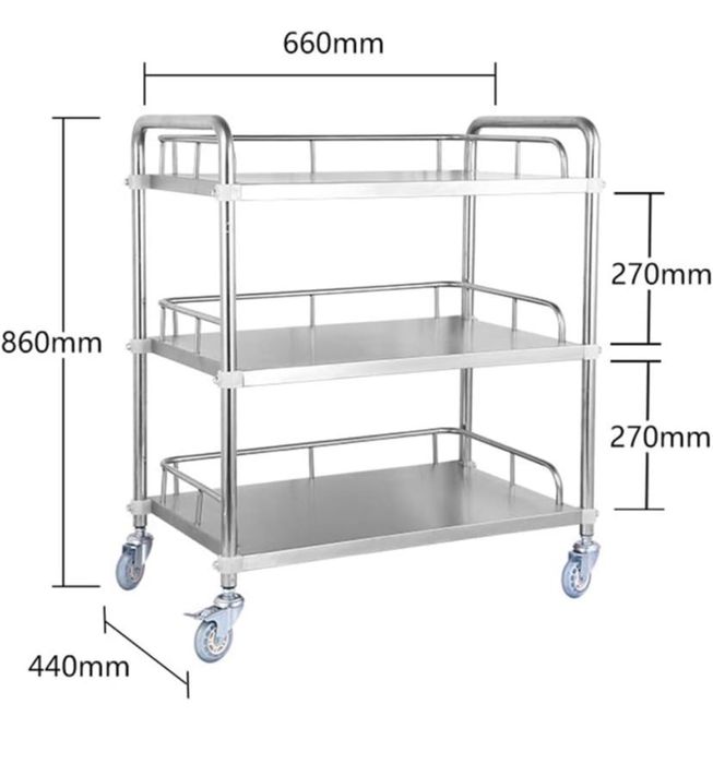 Сервизна количка неръждаема стомана