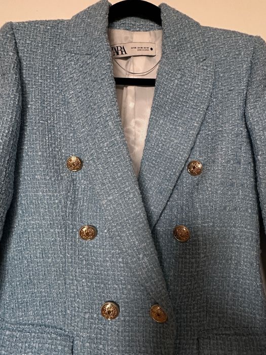 Zara сако светло/ бебешко синьо