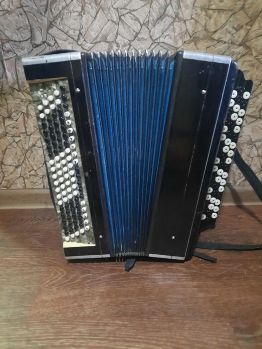 Стариный баян в чехле требует ремонта