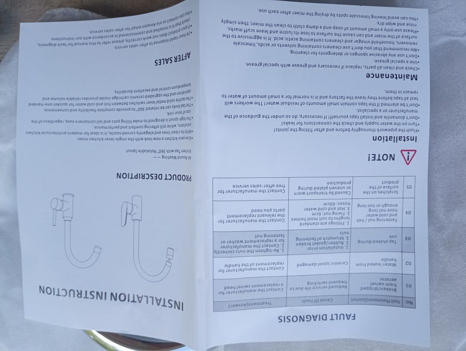 Baterie/Robinet baie quvetta