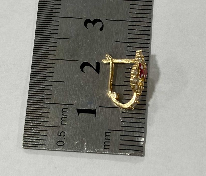 Златни обеци 1.35 грама 14 карата