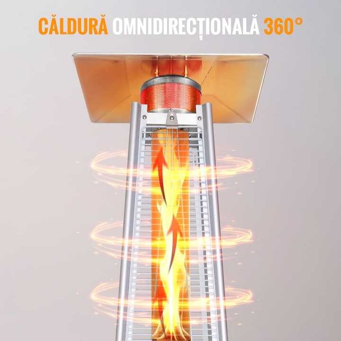 Incalzitor Terasa pe Gaz Doctor Home, 13000W, Otel Inoxidabil