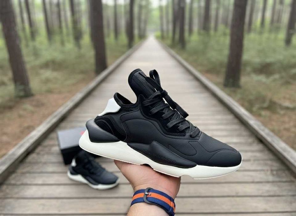Adidasi Y3 Kaiwa Negru - Alb - Full Box - PREMIUM