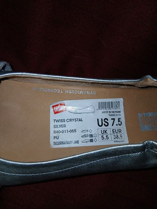 Из США, элегантные женские балетки от бренда "fitflop"
