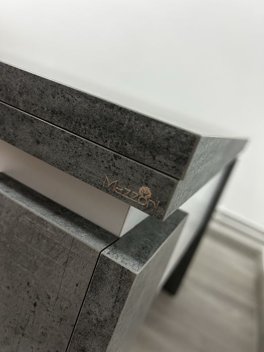 Vând măsuță de cafea extensibilă OSLO Beton/Milleniu/Alb – Mazzoni