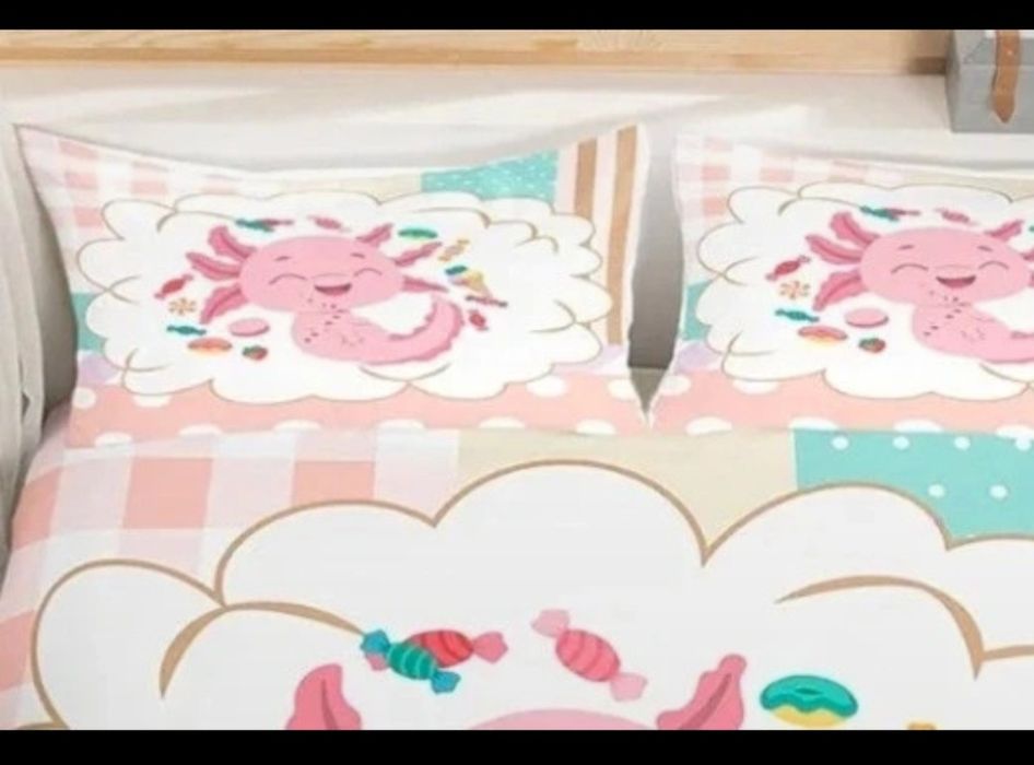 Set de pat pentru copii husa de pilota 200x200 cm și 2 fete de perna