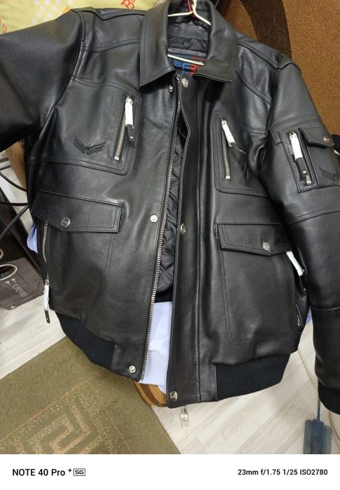 Куртка кожаная зимняя