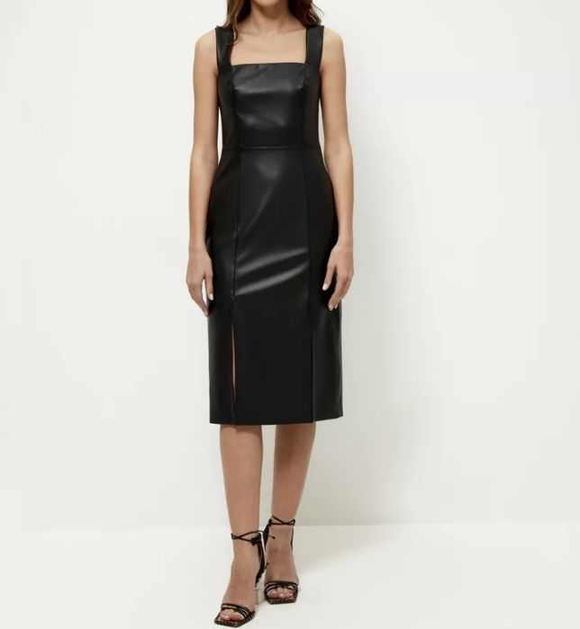 Платье-сарафан из эко-кожи